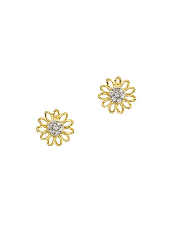 gold metal studs earring