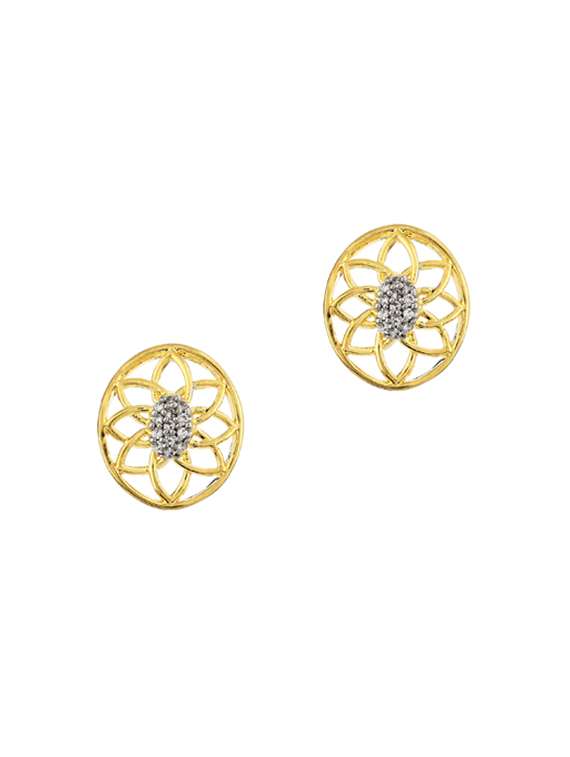 gold metal studs earring