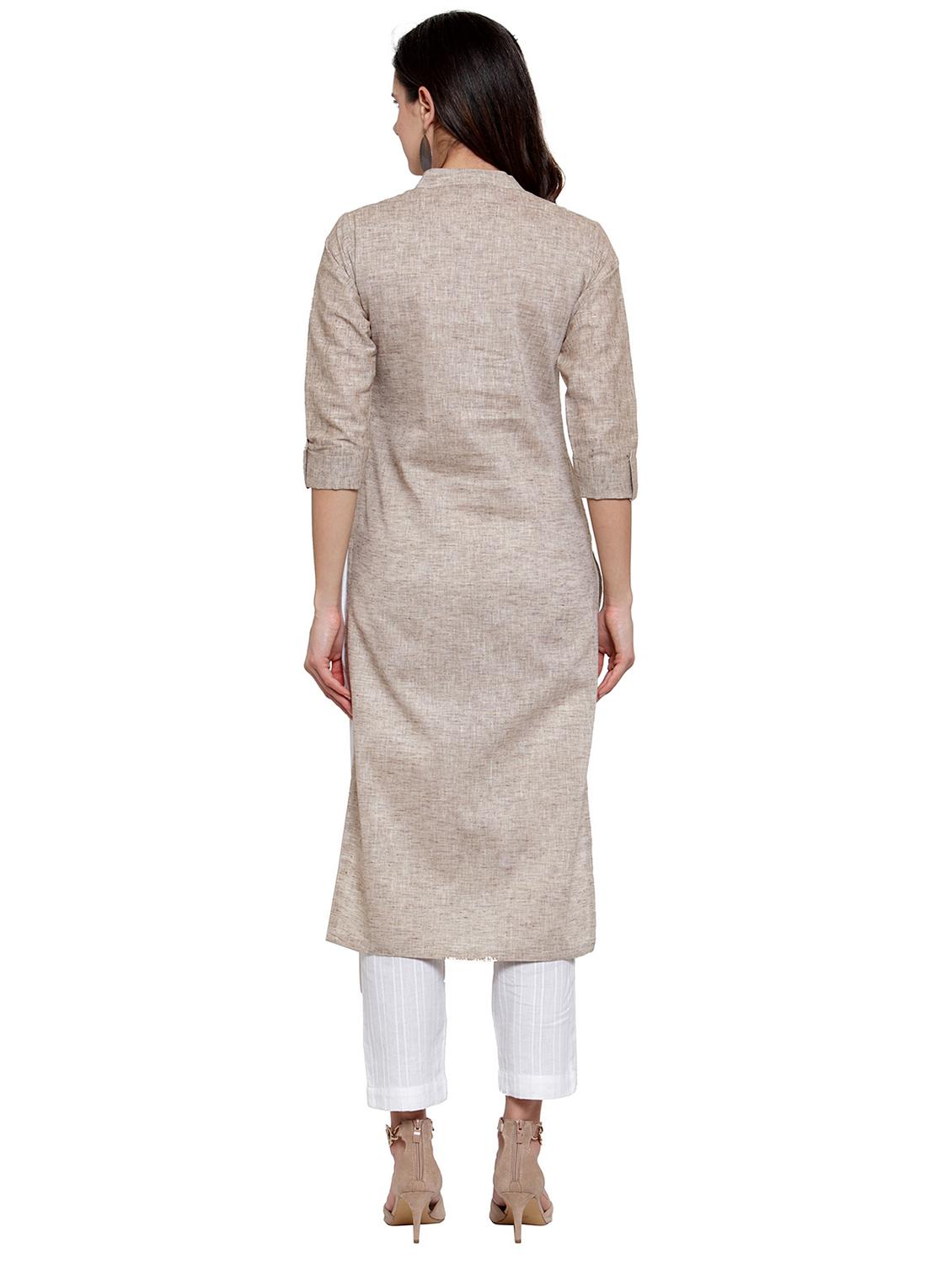 women's straight kurta - 17059726 - Standard Image - 2