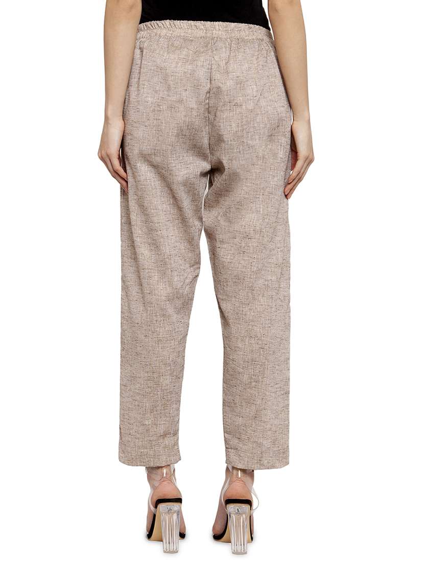 women solid wide leg trouser - 17060629 - Standard Image - 2