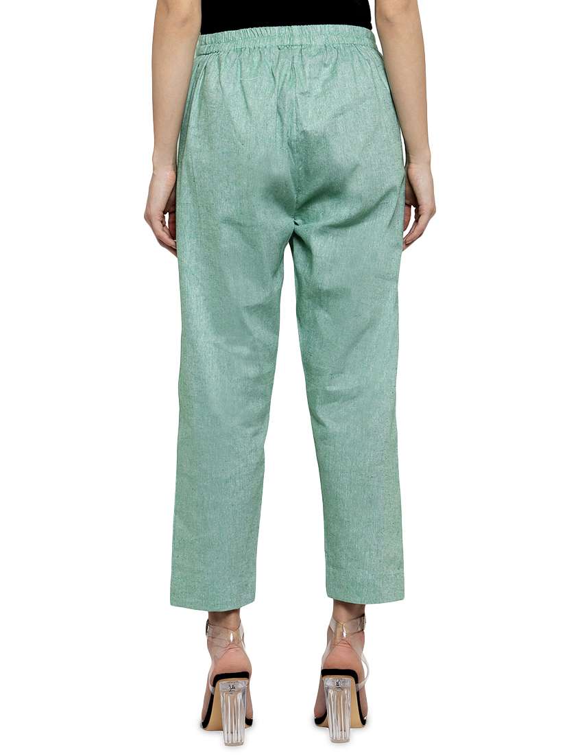 solid flat front cigarette pants - 17060642 - Standard Image - 2