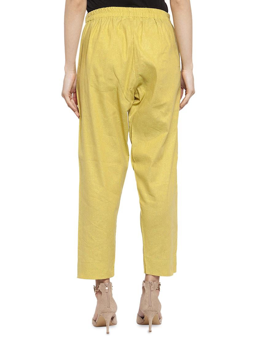 women solids calf length tailored pants - 17060965 - Standard Image - 2