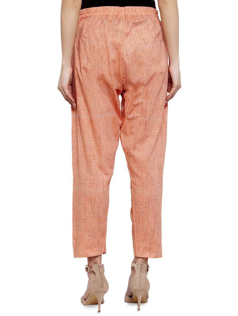 women self design calf length tailored pants - 17060968 -  Standard Image - 2