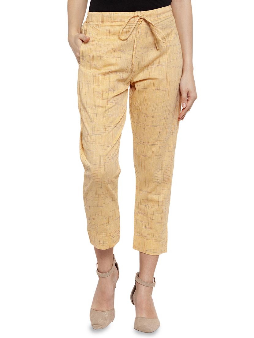 women self deisgn calf length tailored pants - 17060969 -  Zoom Image - 0