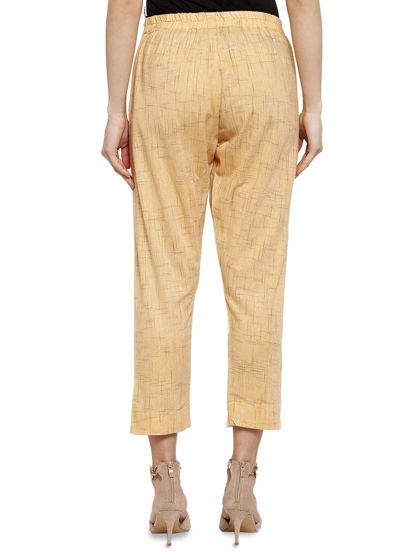 women self deisgn calf length tailored pants - 17060969 - Standard Image - 2