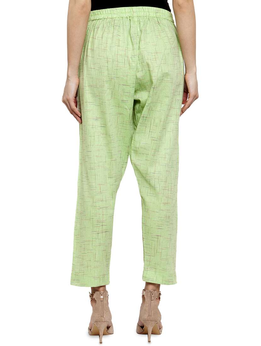 women self design calf length tailored pants - 17060972 -  Standard Image - 2