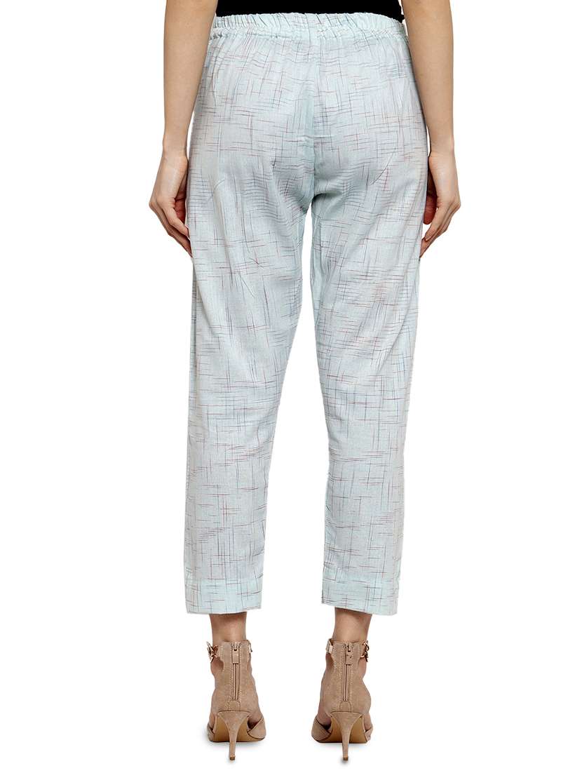 women self design calf length tailored pants - 17060975 -  Standard Image - 2