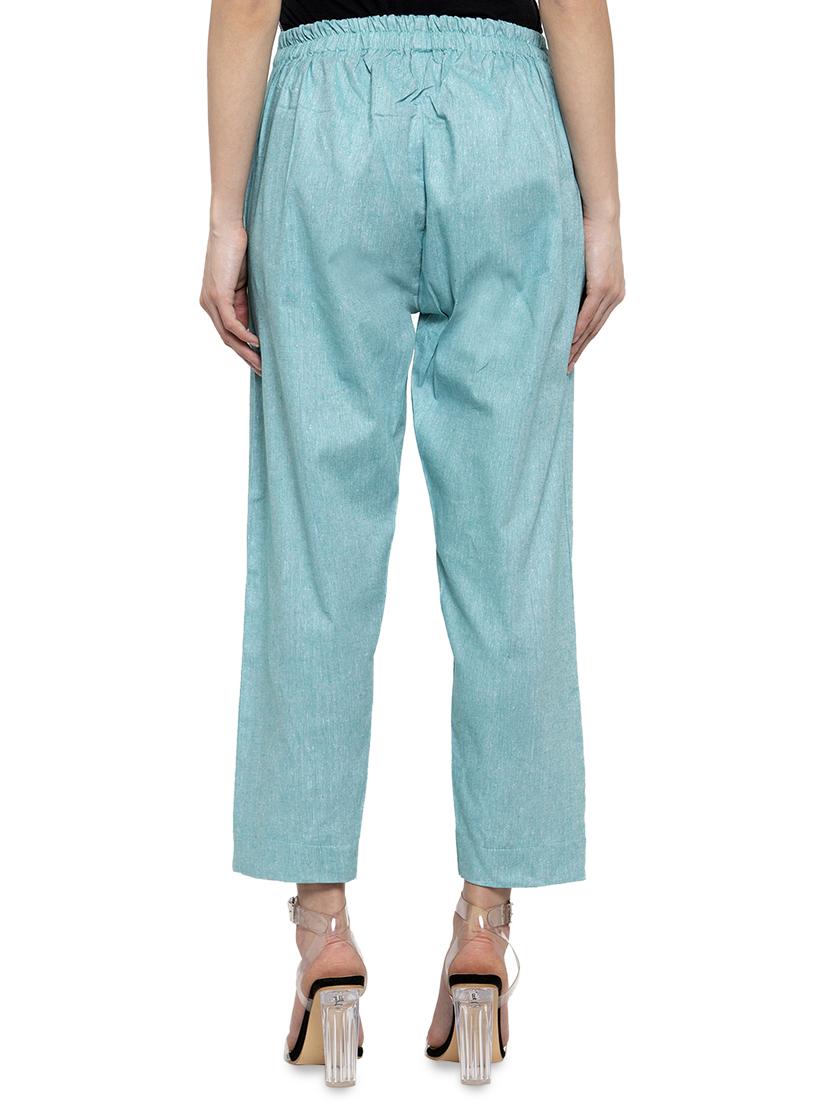 drawstring waist flat front trouser - 17060980 - Standard Image - 2