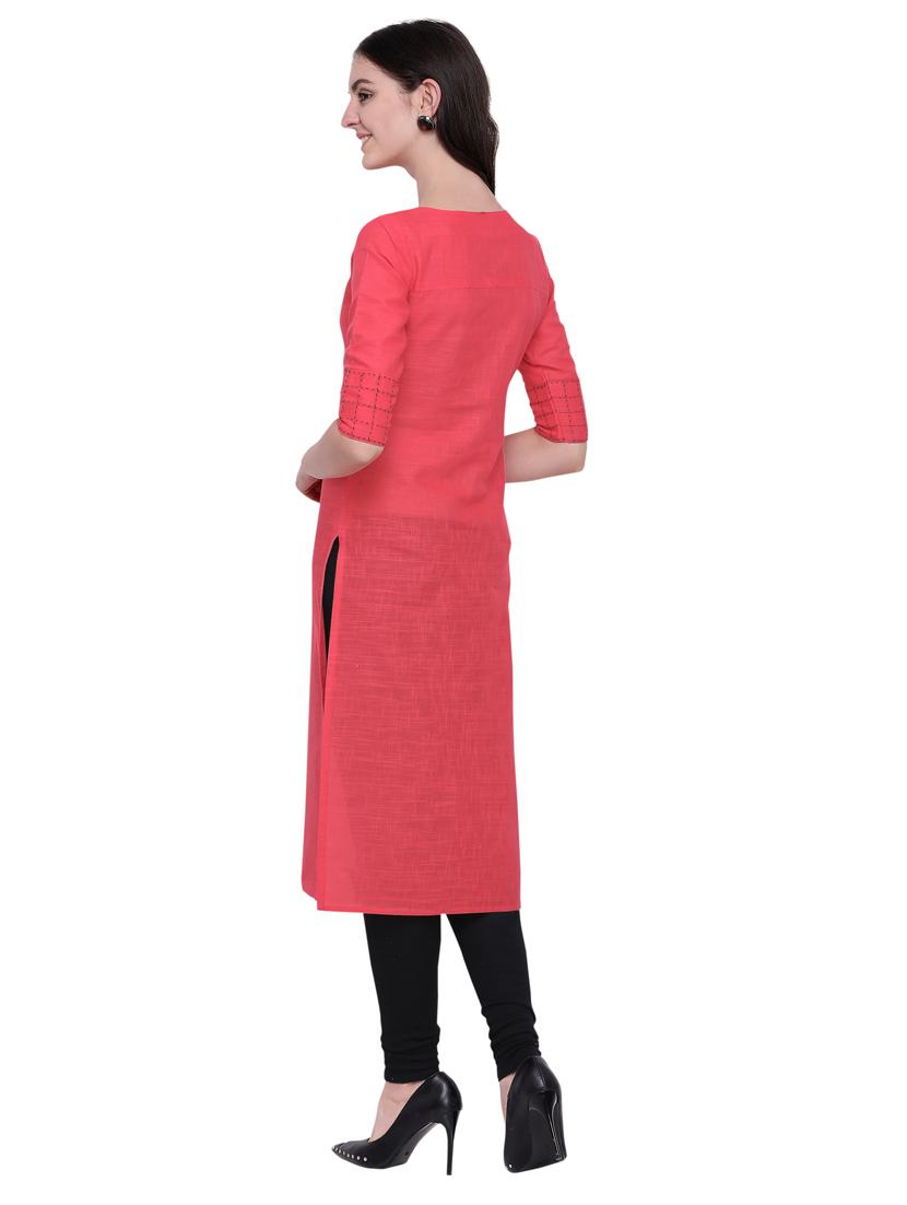 solid straight kurta - 17061403 - Standard Image - 2