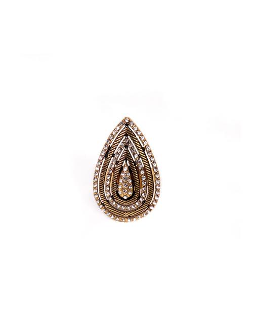 gold metal finger ring - 17062641 - Standard Image - 0
