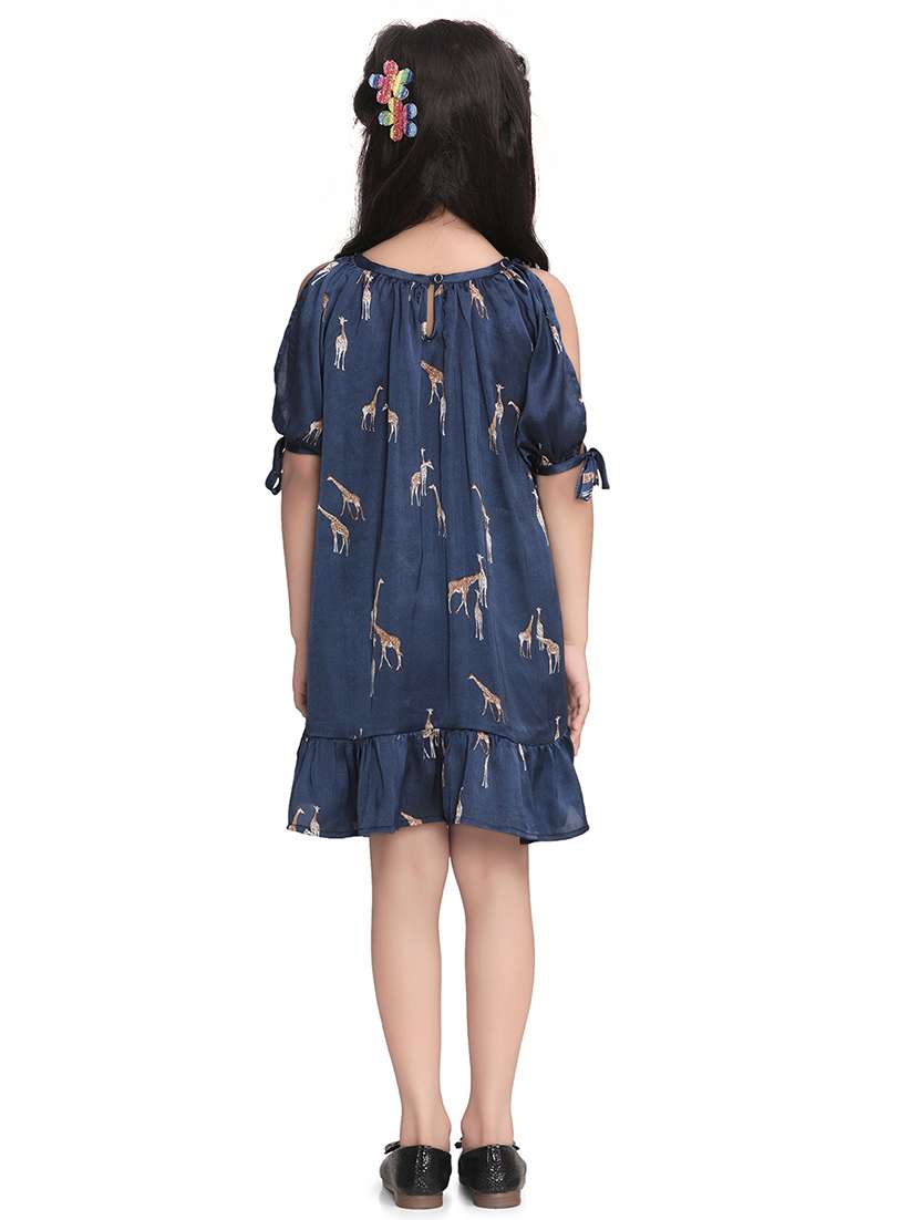 girls round neck short sleeves frock - 17063861 - Standard Image - 2