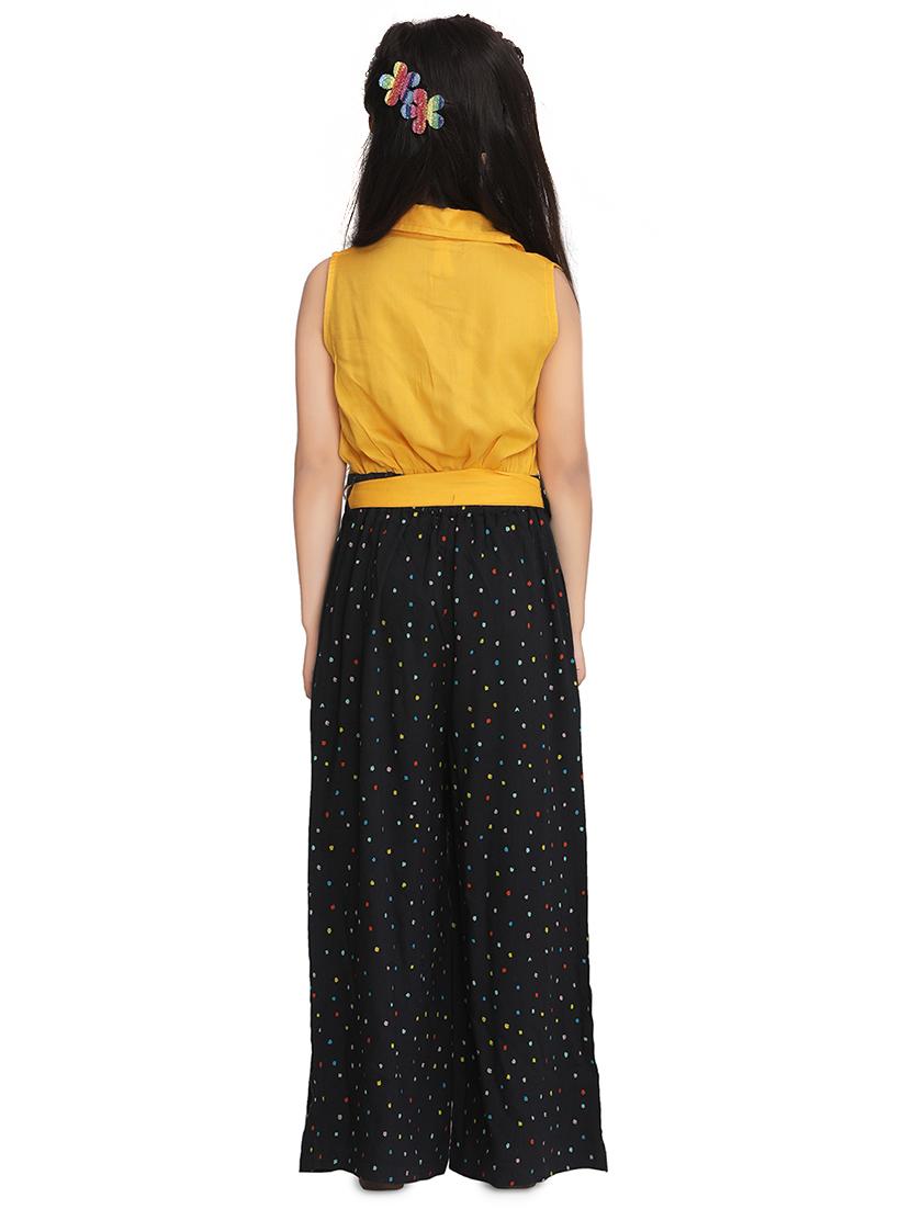 yellow rayon full length jumpsuit twin sets & jump suit - 17063870 - Standard Image - 2