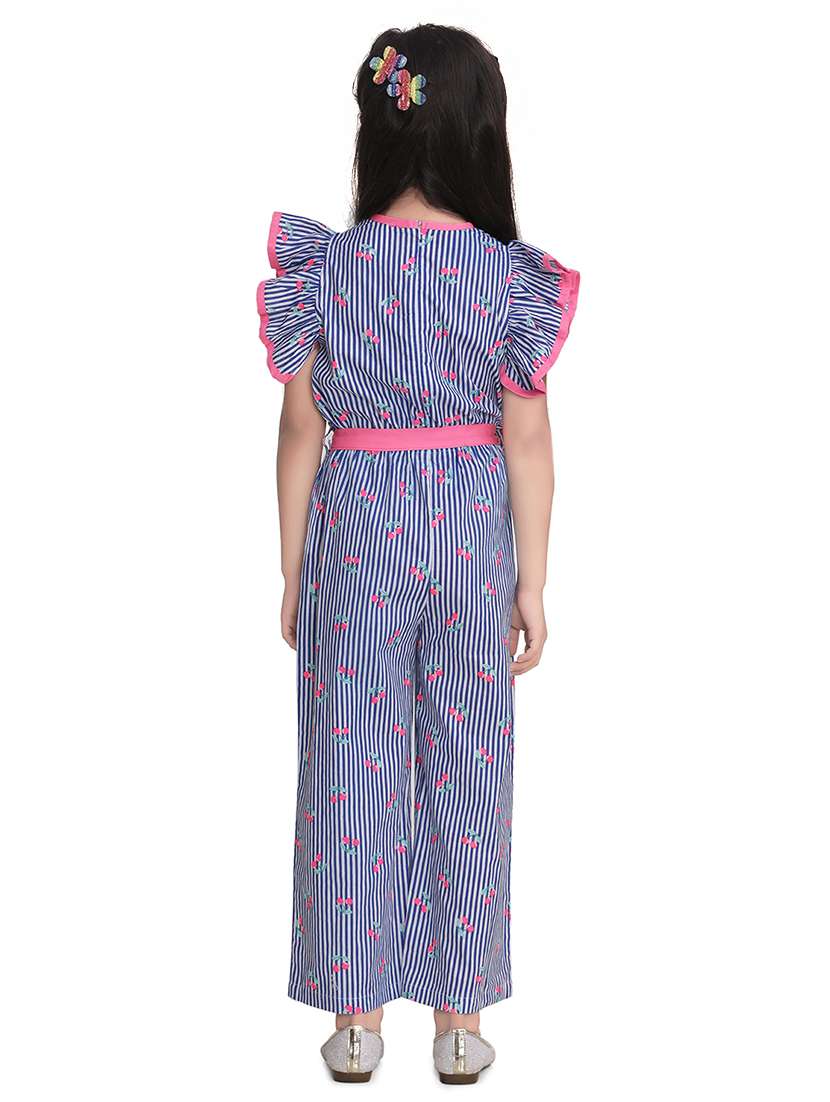 blue cotton full length jumpsuit twin sets & jump suit - 17063873 -  Standard Image - 2