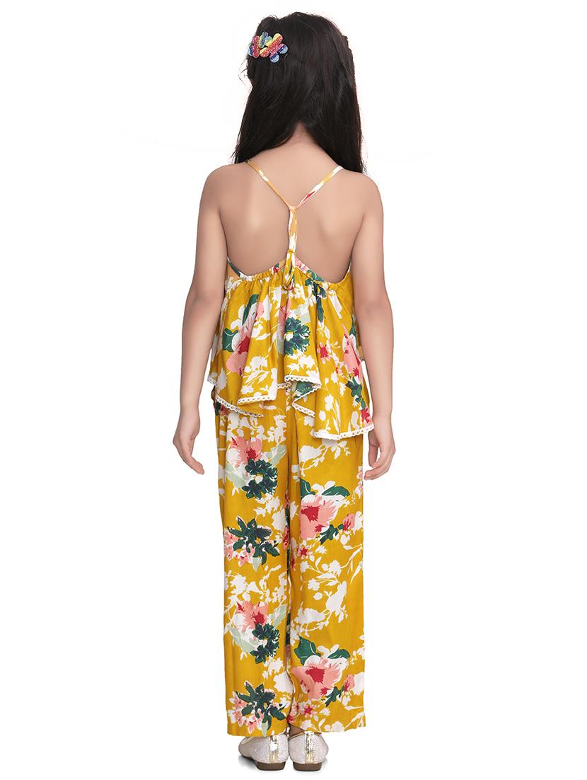 yellow rayon full length jumpsuit twin sets & jump suit - 17063874 - Standard Image - 2