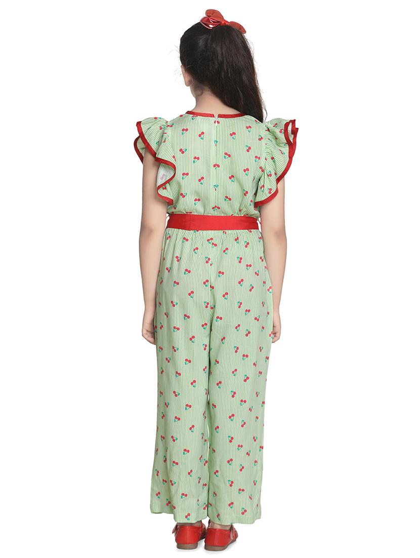 green rayon full length jumpsuit twin sets & jump suit - 17063881 - Standard Image - 2