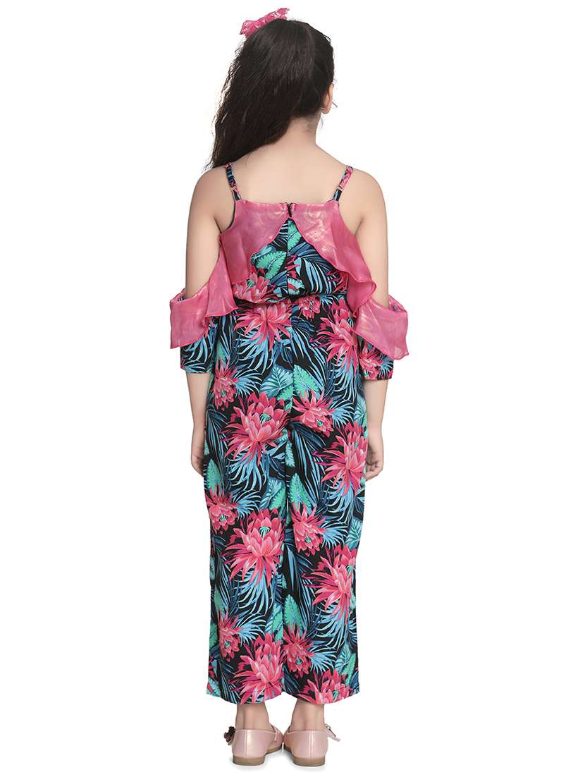 pink polycrepe full length jumpsuit twin sets & jump suit - 17063882 - Standard Image - 2