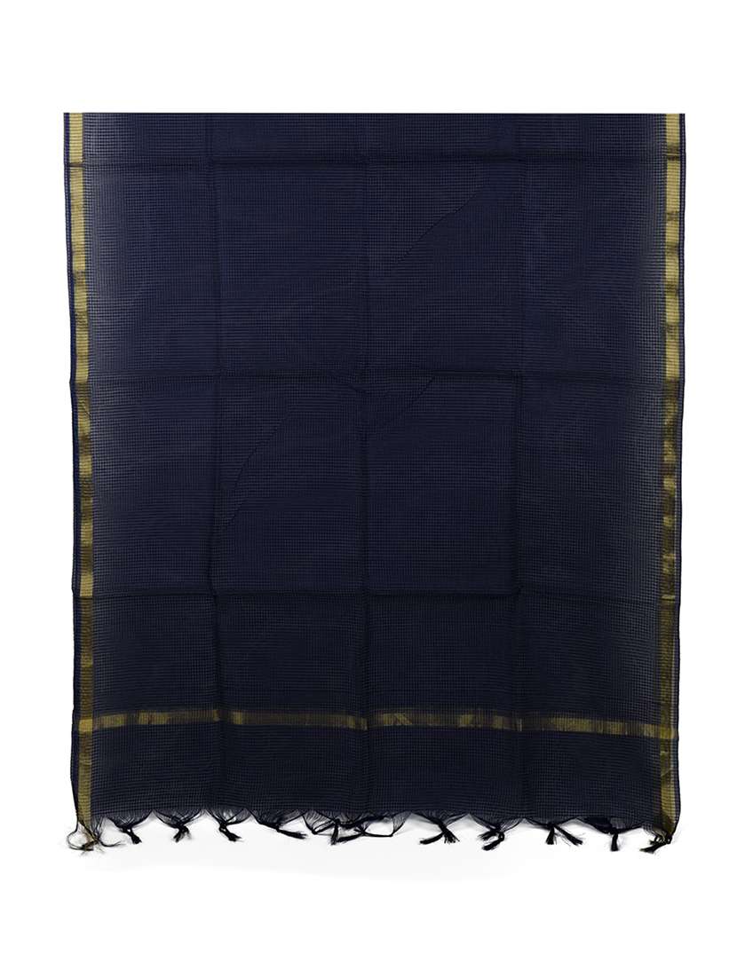 navy chanderi dupatta - 17064015 - Standard Image - 2
