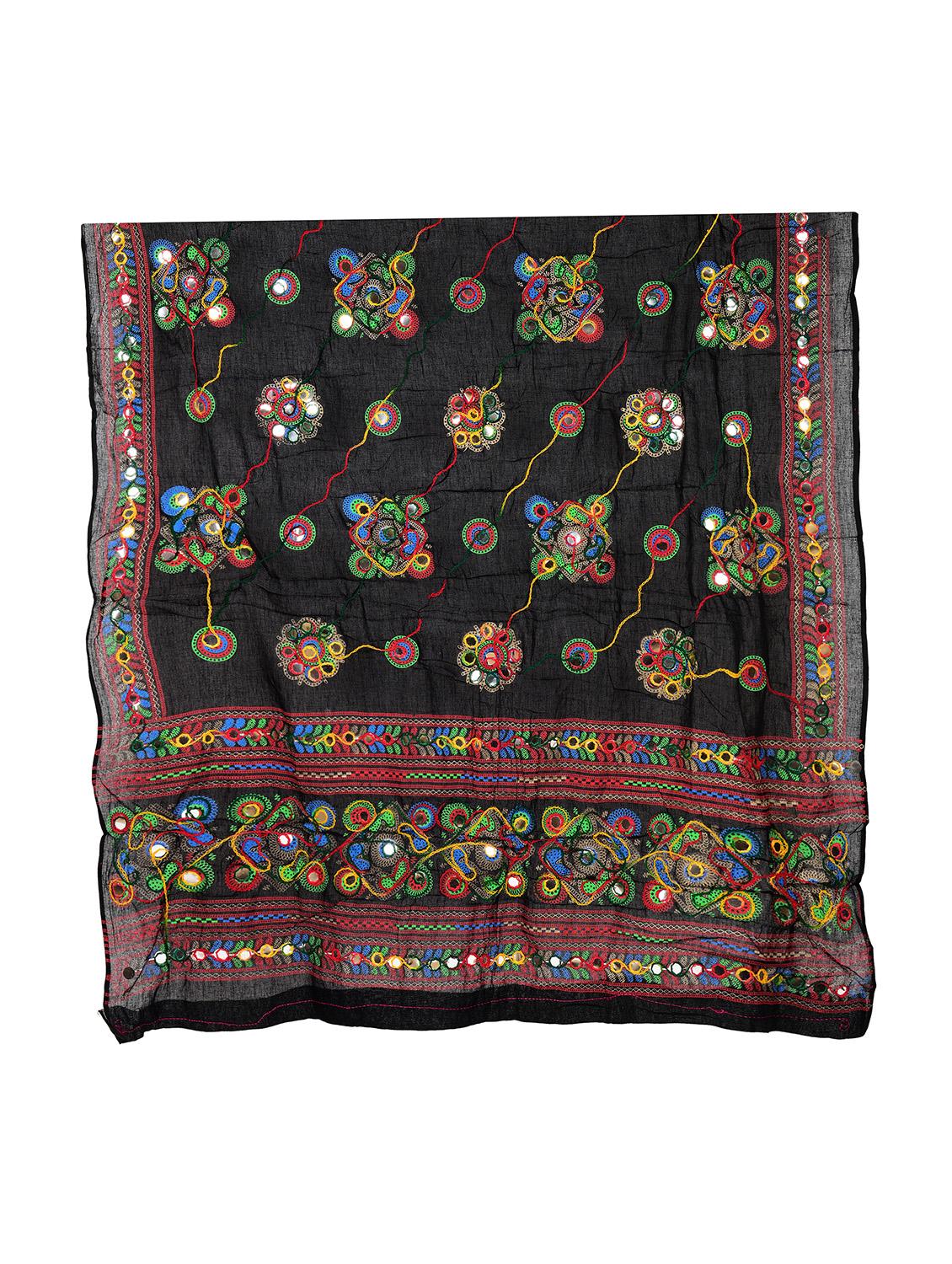 black cotton dupatta - 17064028 - Standard Image - 2