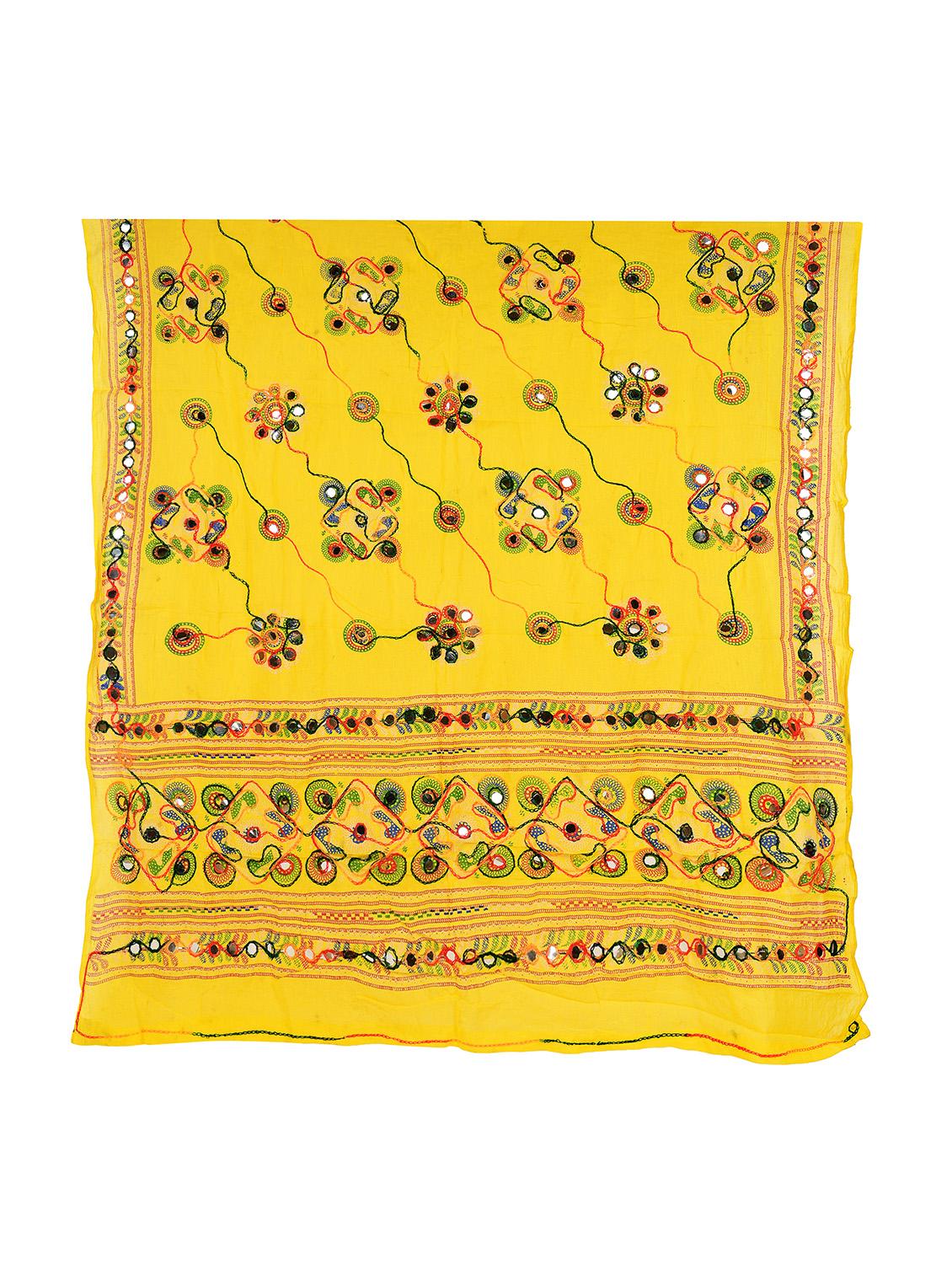 yellow cotton dupatta - 17064038 - Standard Image - 2