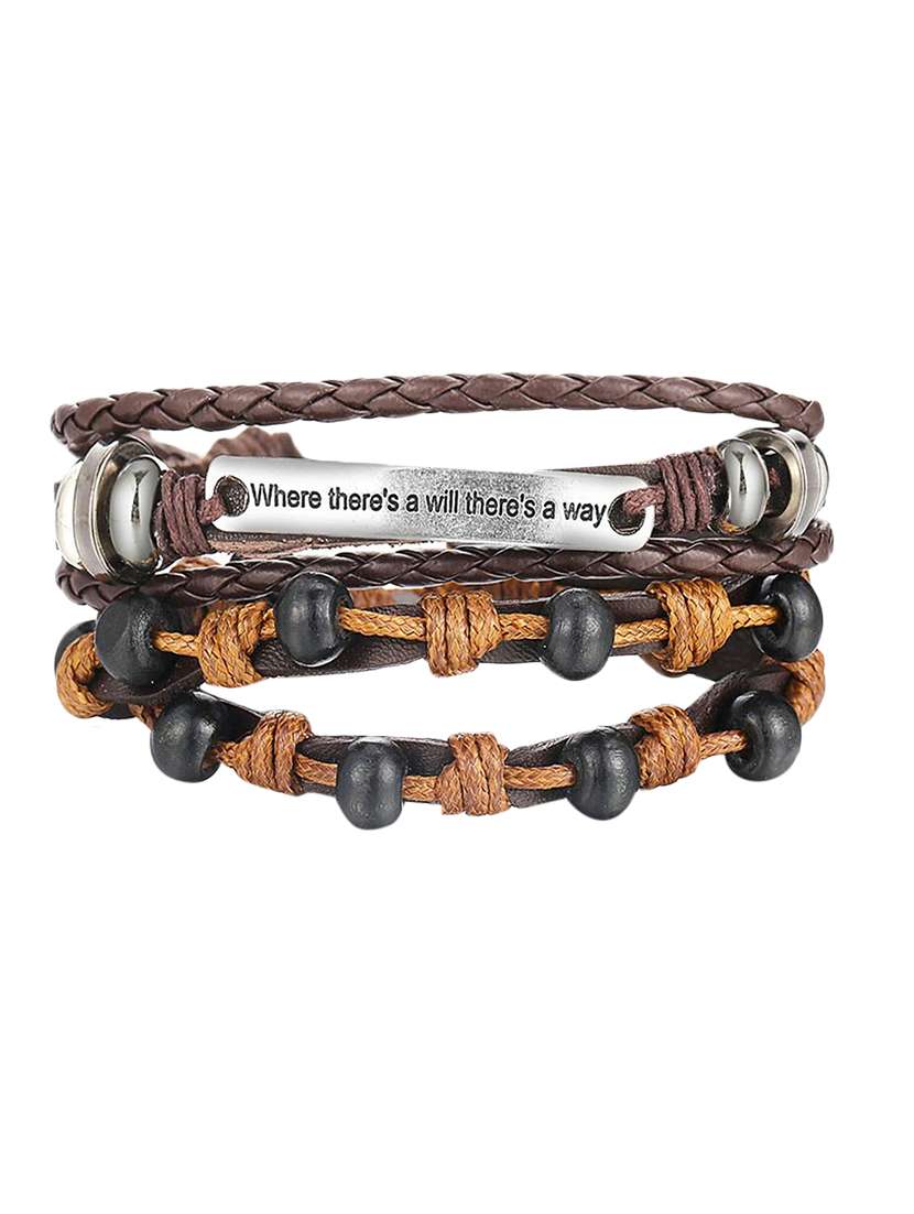 brown, leather bracelet