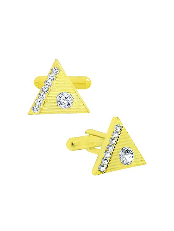 gold metal cufflinks