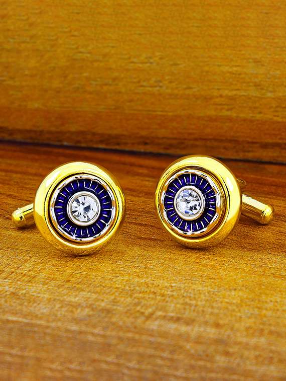 gold metal cufflinks