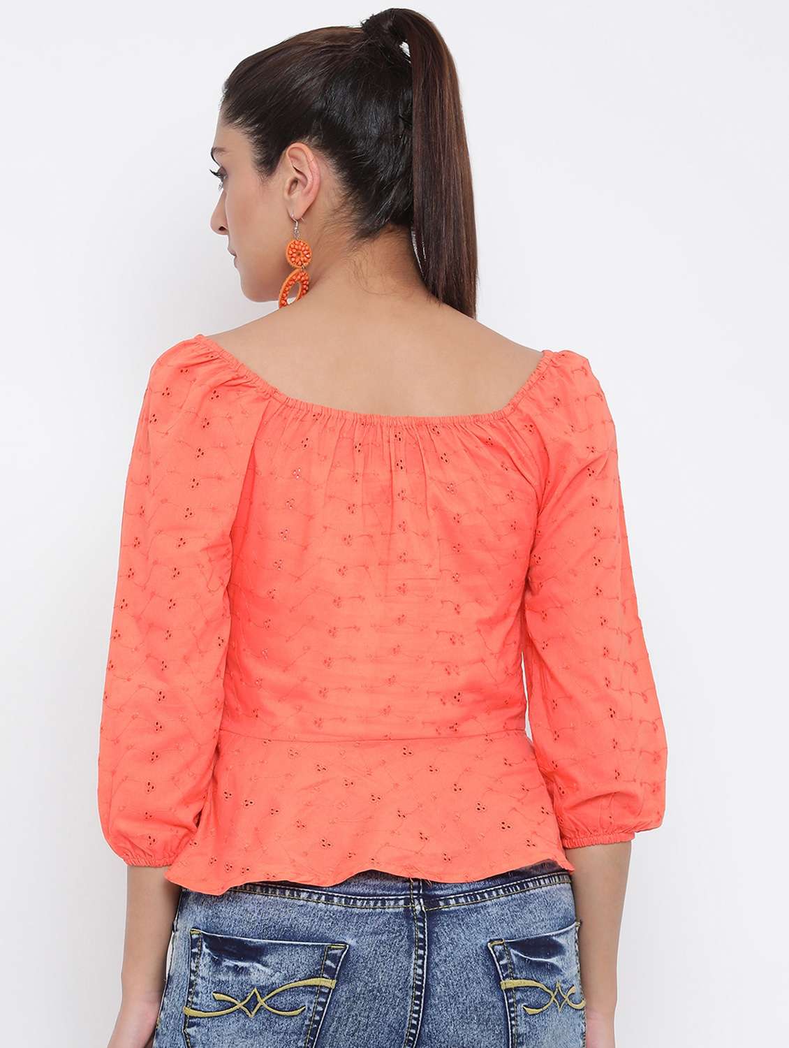 women's peplum boat neck top - 17074135 -  Standard Image - 2