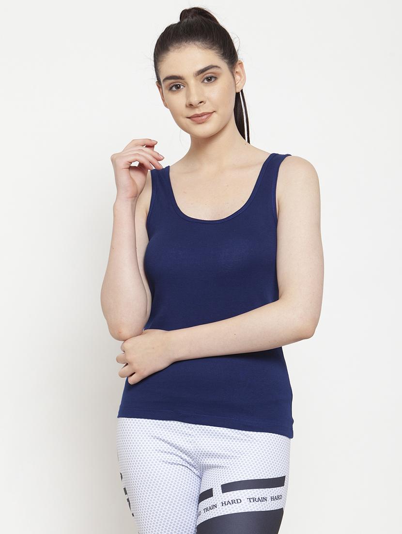 blue cotton camisole - 17076880 -  Zoom Image - 0