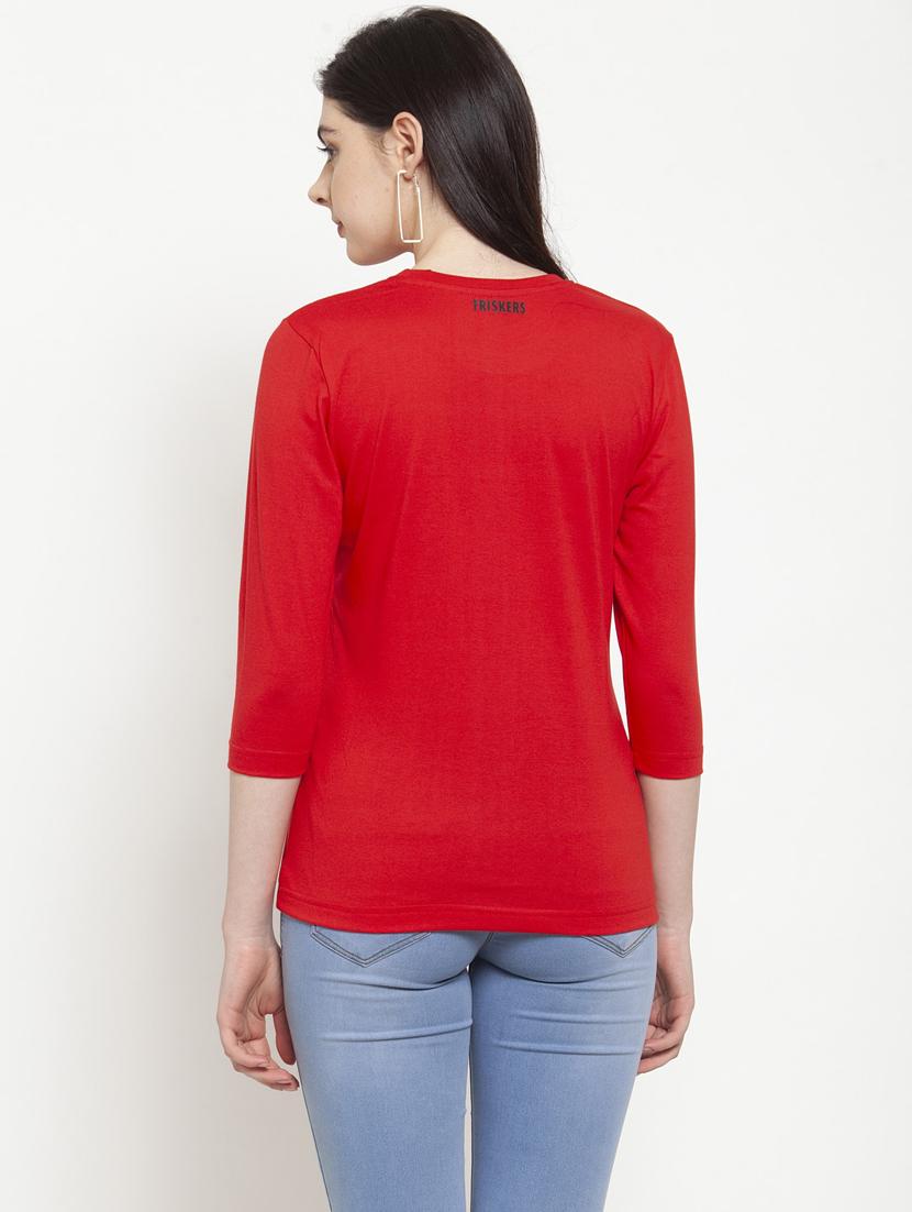women's plain round neck t-shirt - 17076905 - Standard Image - 2