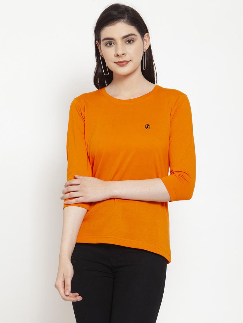 women's plain round neck t-shirt - 17076908 -  Zoom Image - 0