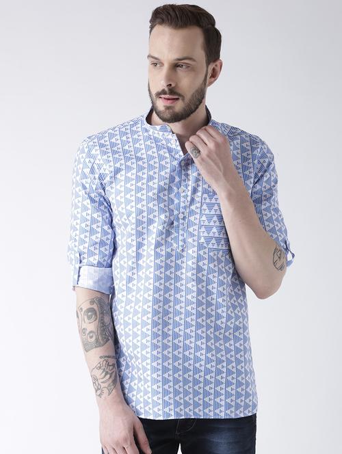multi colored cotton short kurta - 17078087 - Standard Image - 0