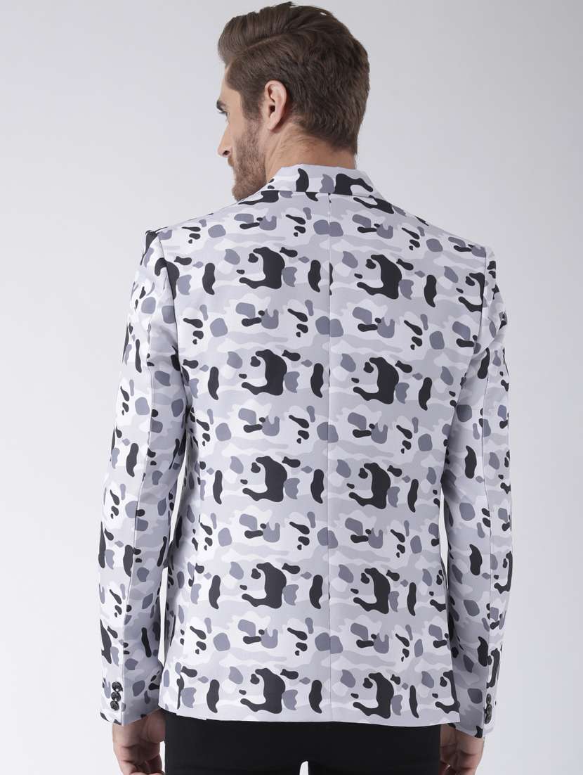 white velvet casual blazer - 17078269 - Standard Image - 2