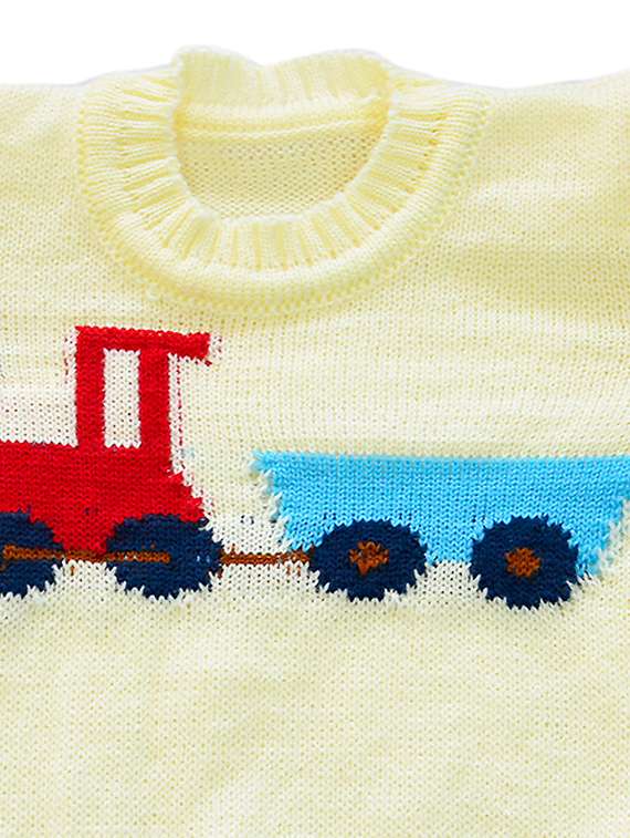 yellow applique work sweater - 17078737 - Standard Image - 2
