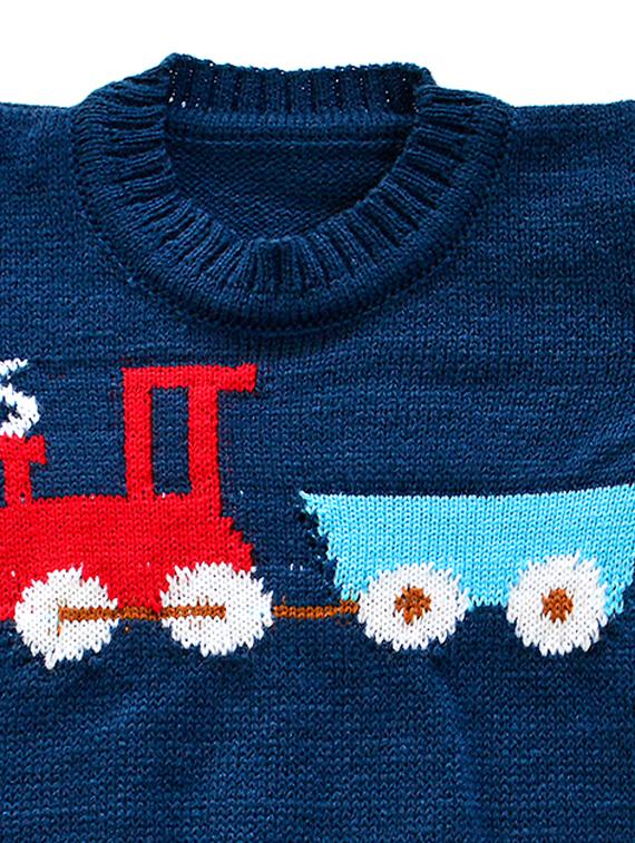 dark blue acrylic sweater - 17078738 - Standard Image - 2