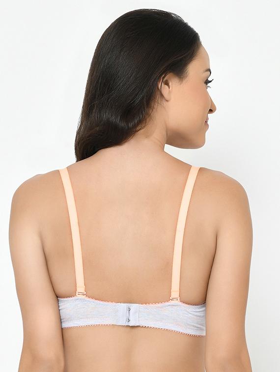 purple viscose plunge bra - 17078766 - Standard Image - 2