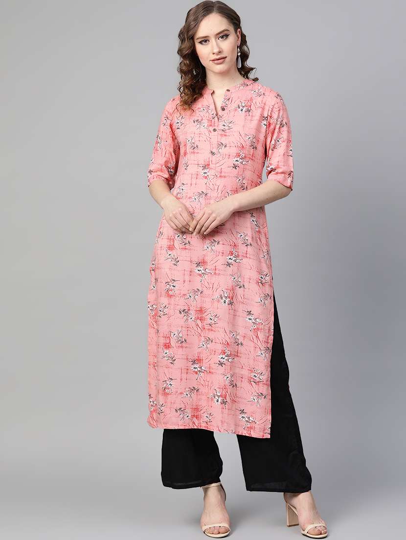 printed straight kurta