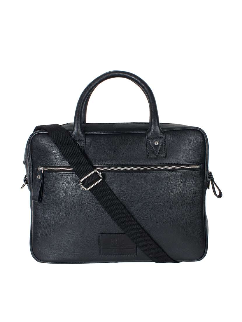 black leatherette laptopbag