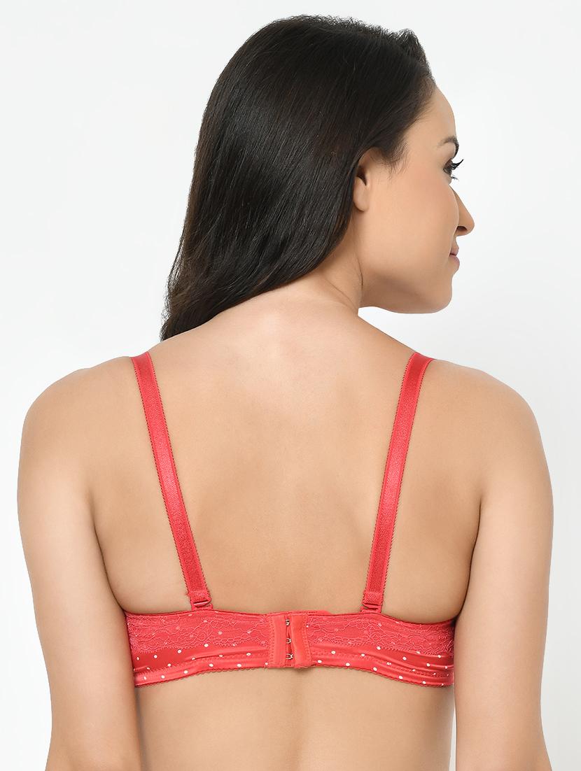 red polyester push up bra - 17081003 - Standard Image - 2