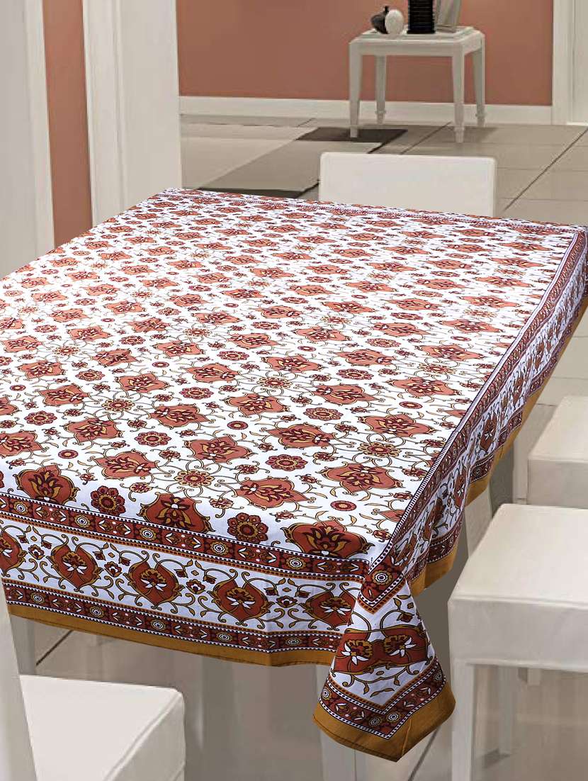   cotton jaipuri print 6 seater table cover