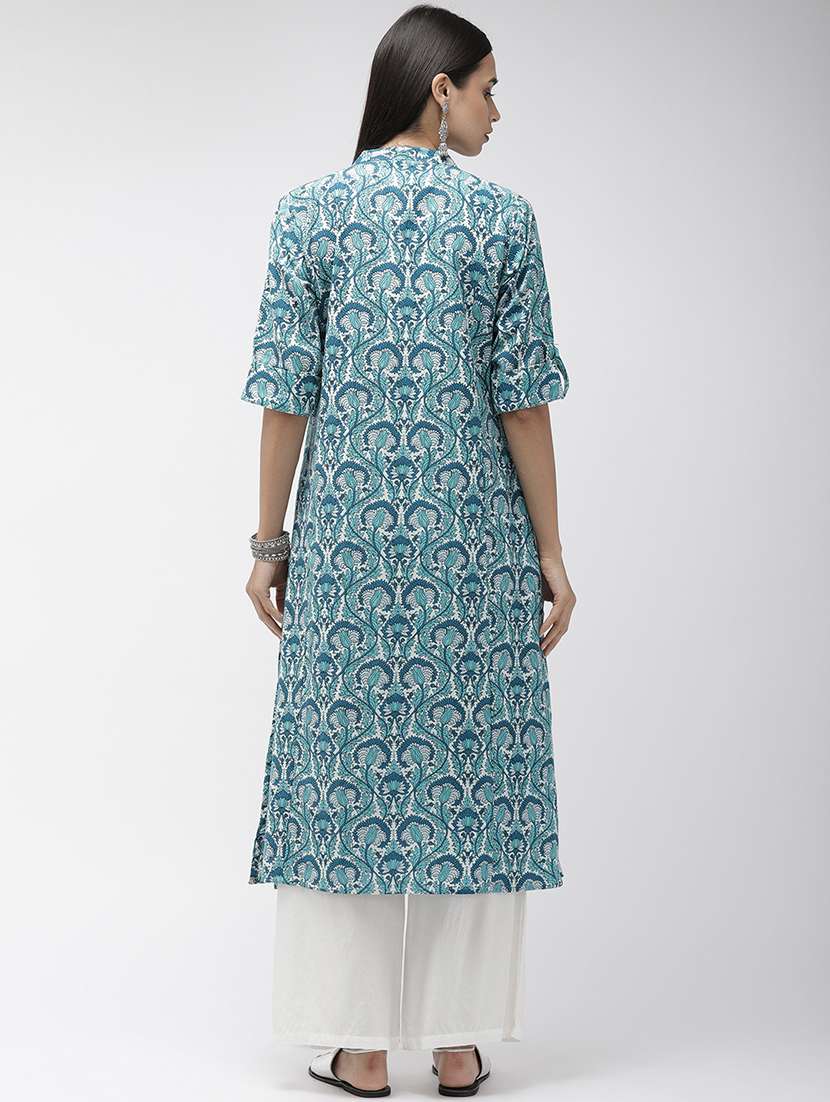 printed a-line kurta - 17083423 -  Standard Image - 2