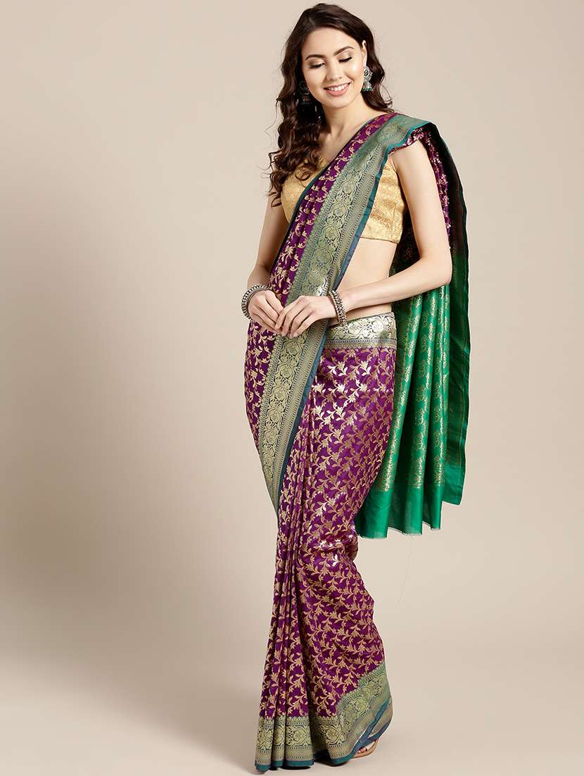 self design kanjivaram saree with blouse