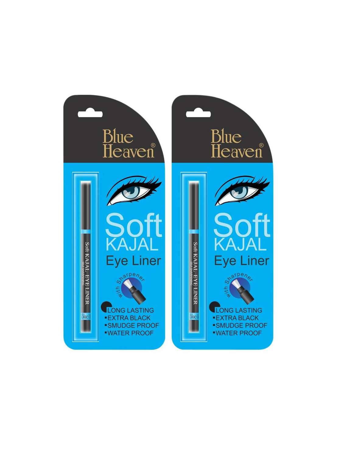blue heaven pack of 2 black soft kajal eyeliners