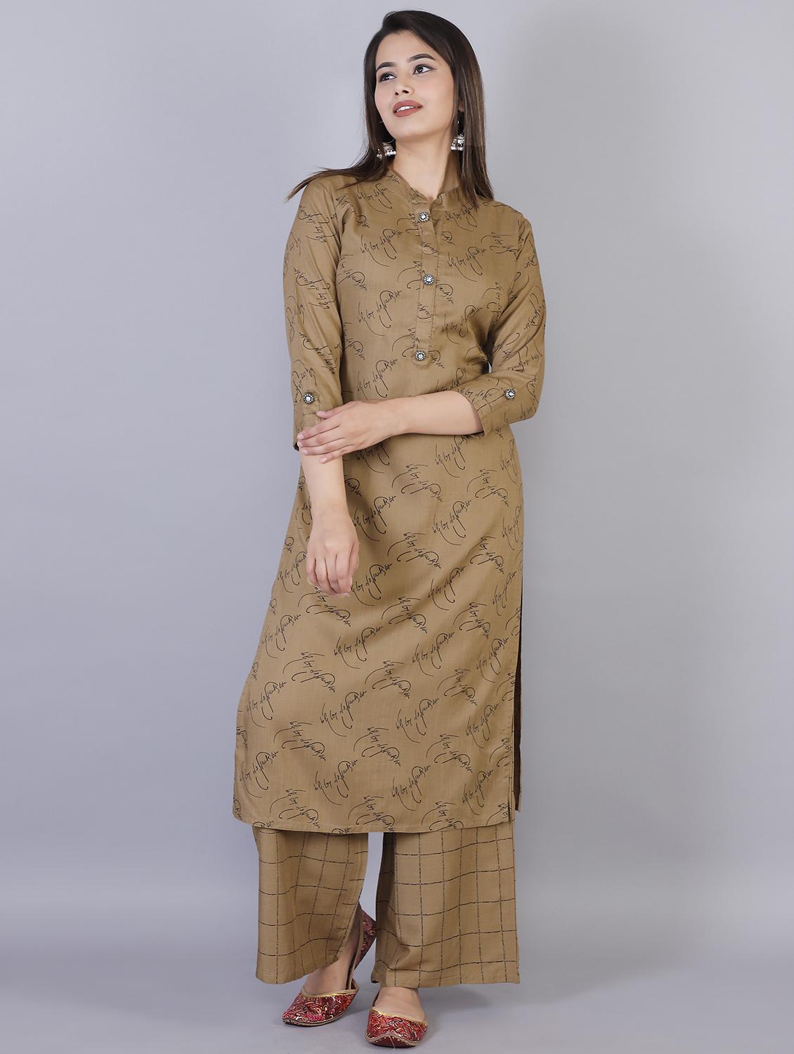 printed kurta palazzo set