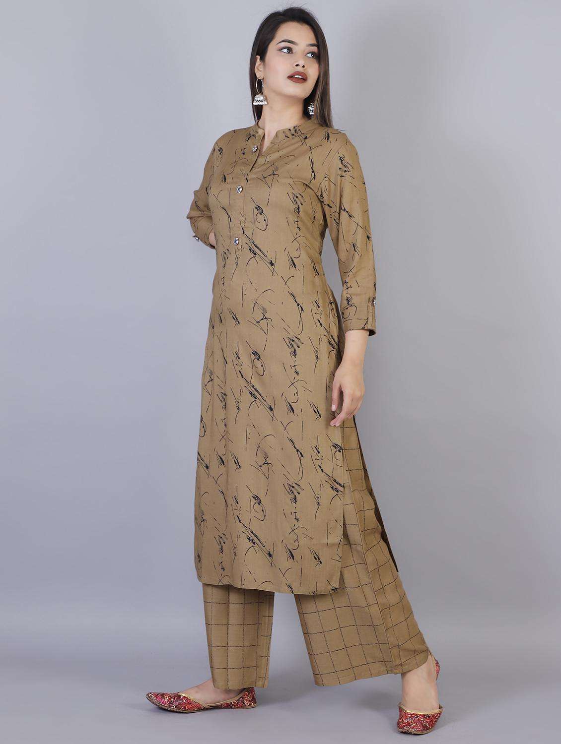printed kurta palazzo set - 17085177 -  Standard Image - 2