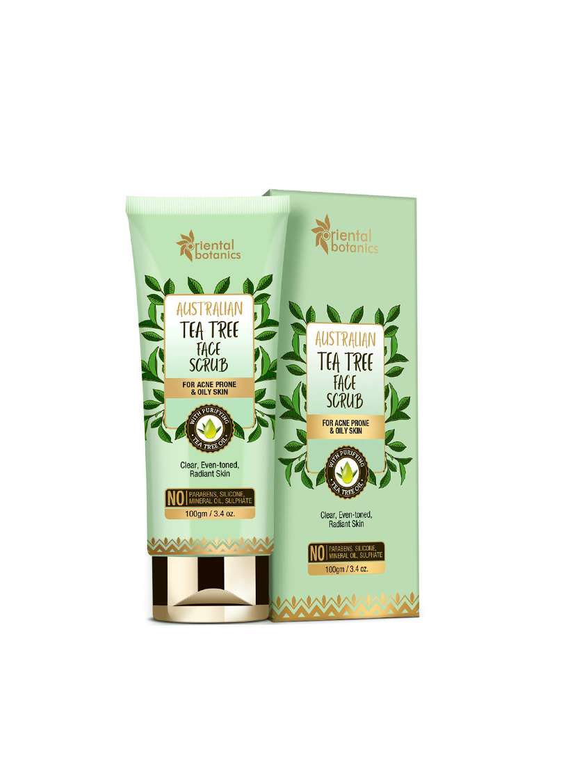 oriental botanics australian tea tree face scrub 100gm