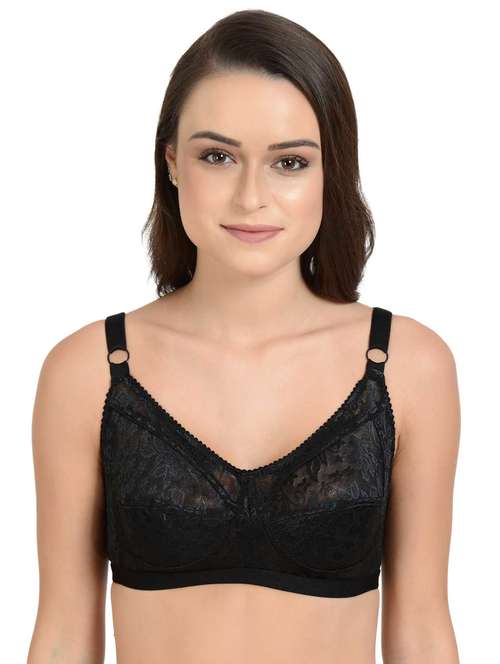 black nylon minimizer bra - 17086250 -  Standard Image - 0