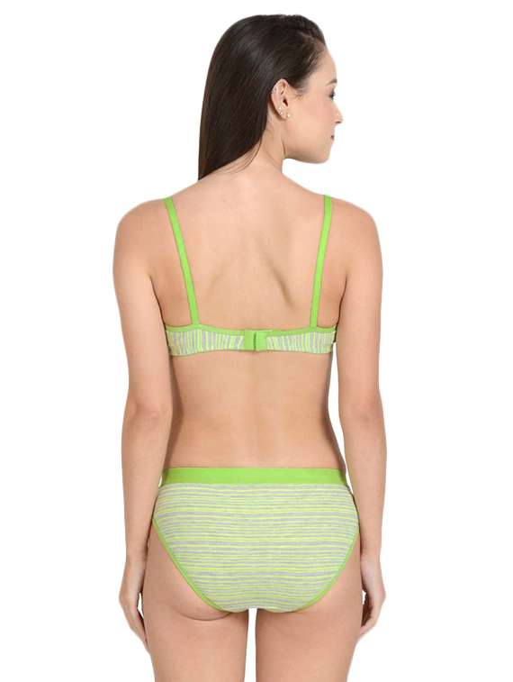 bow patch printed bra  and panty set - 17086309 -  Standard Image - 2