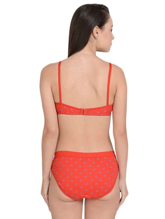floral patch printed bra and panty set - 17086310 -  Standard Image - 2