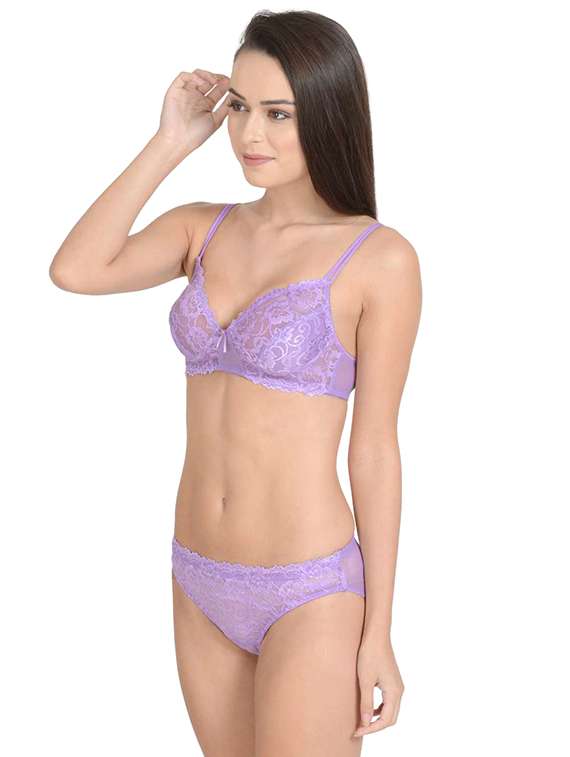 bow patch laced bra & panty set  - 17086318 -  Standard Image - 2