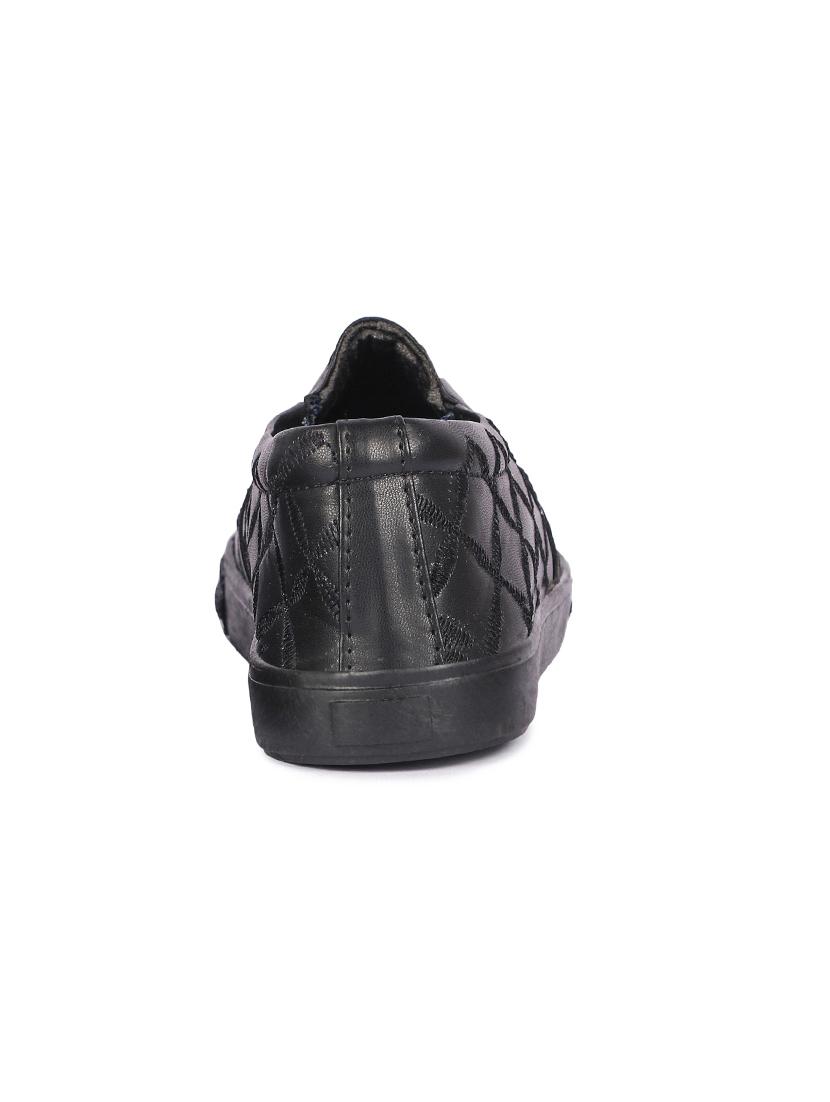 black slip on casual shoes - 17086508 - Standard Image - 2